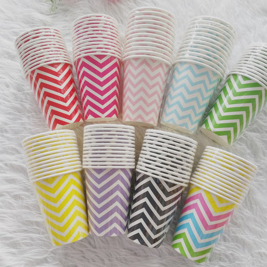 Wave Paper Cups Party Supplies * 12PCs