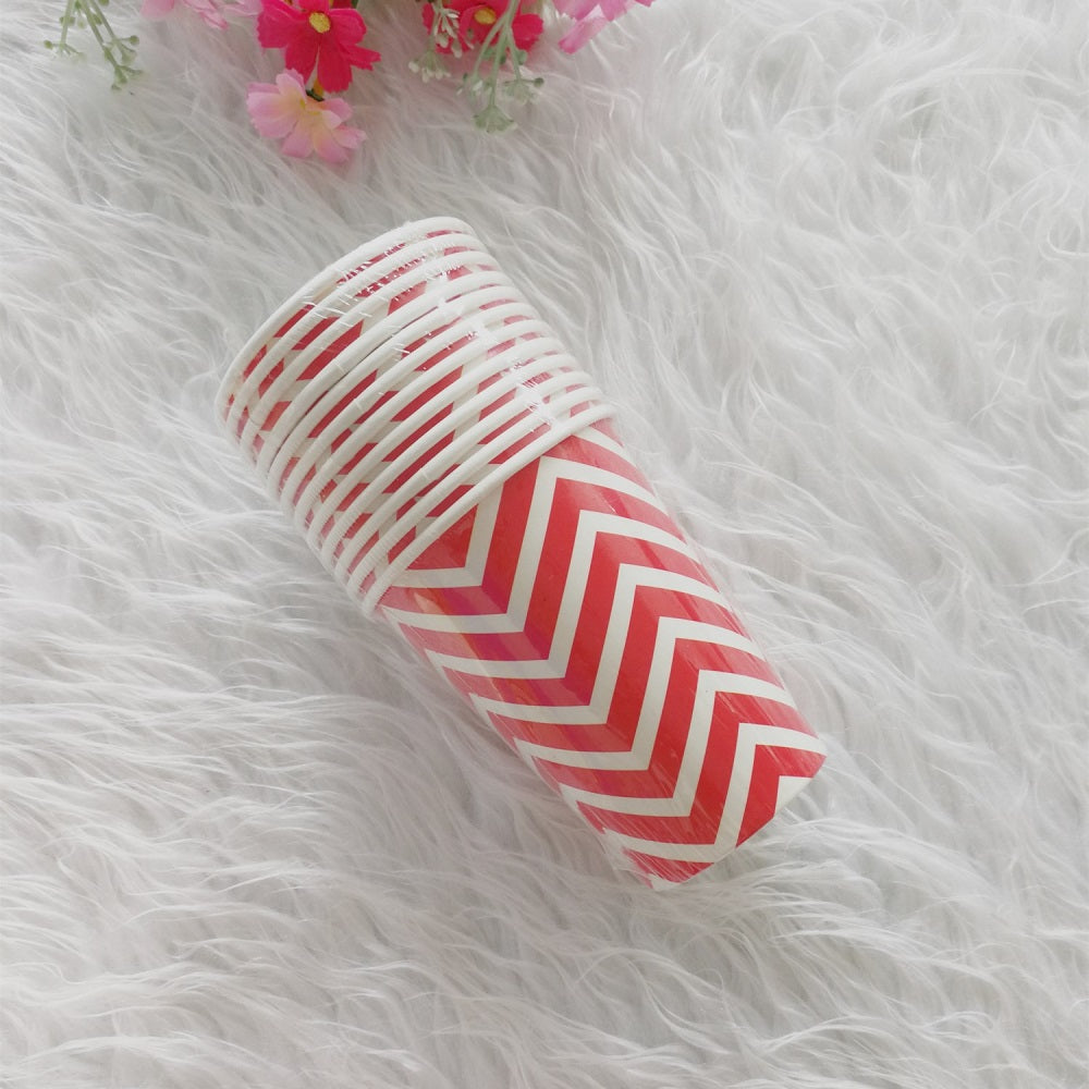 Wave Paper Cups Party Supplies * 12PCs