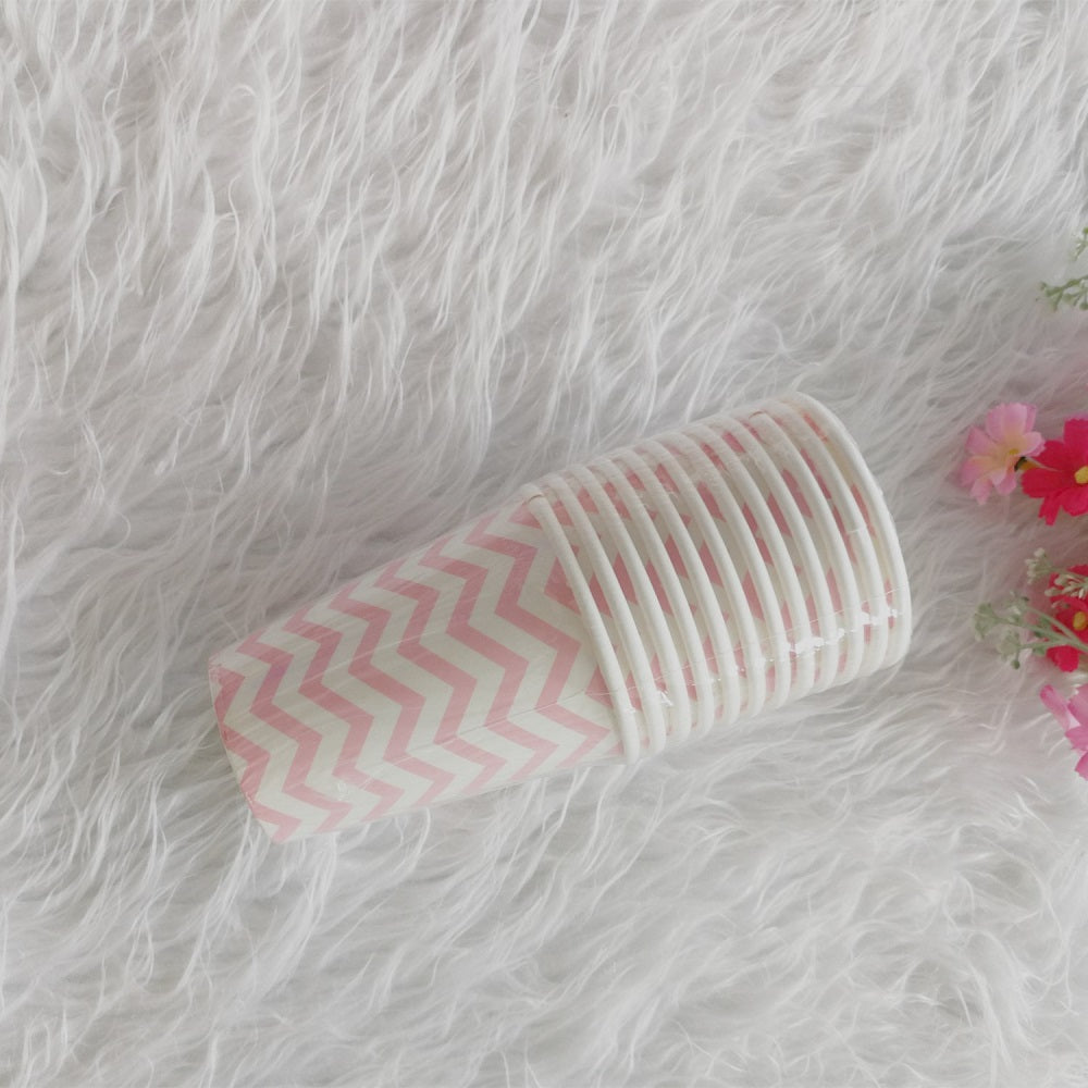 Wave Paper Cups Party Supplies * 12PCs