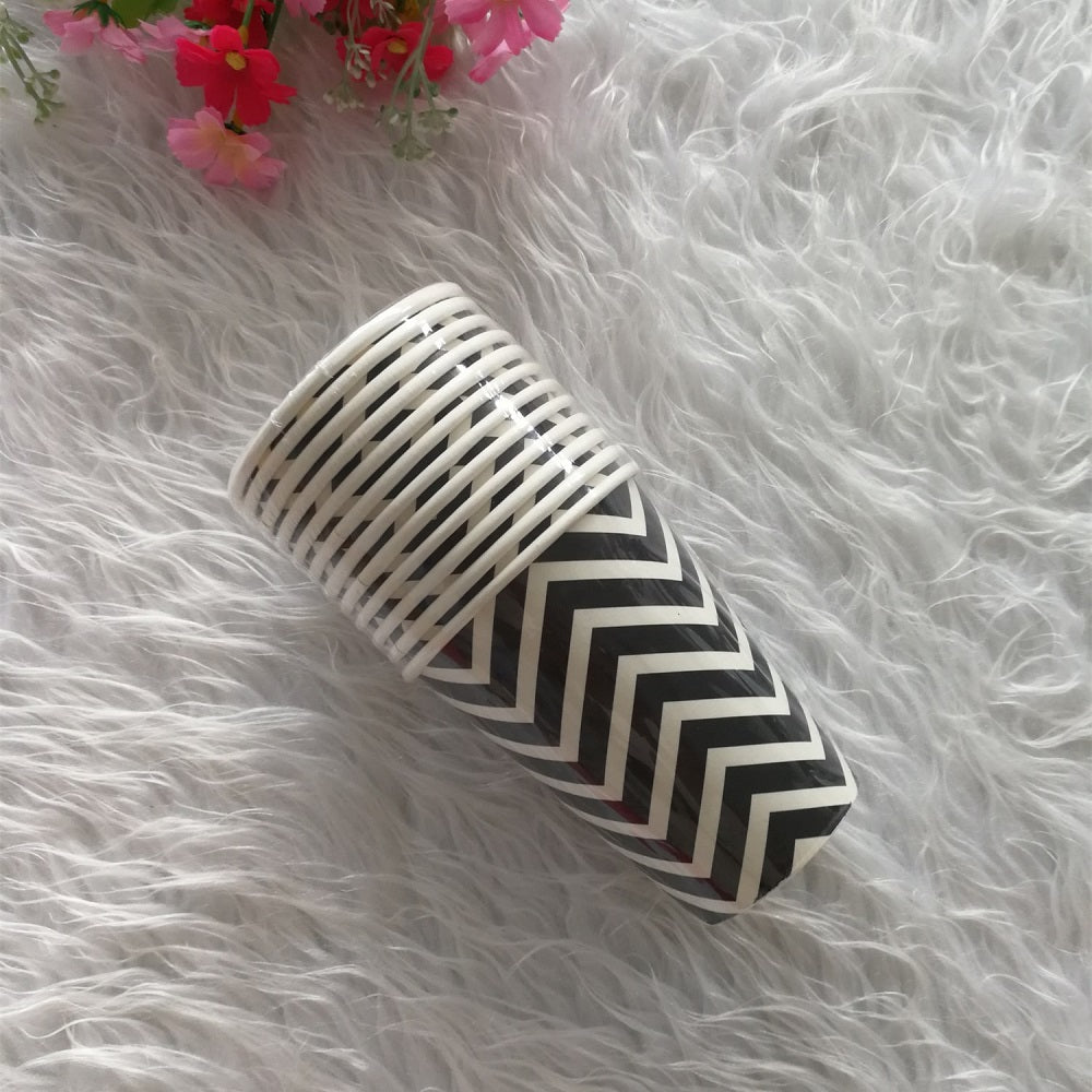 Wave Paper Cups Party Supplies * 12PCs