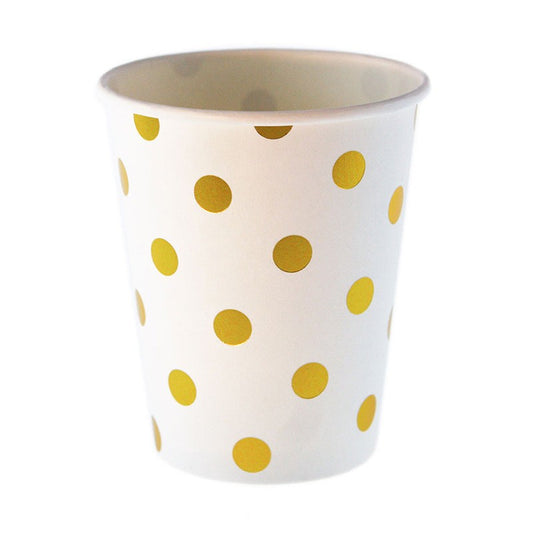 Trending 2023 Golden Dots High Quality Paper Cups * 8PCs