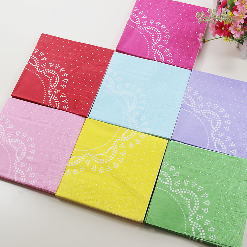 20PCs Pack Lace Paper Napkins For Decoupage Luncheon Party Home Decor 33*33cm