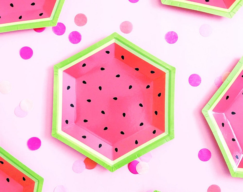 Watermelon Party Paper Plates 10 inch Summer Theme Dinner Plate * 8PCs