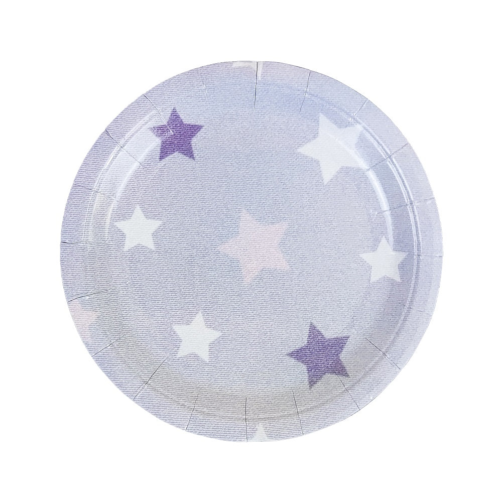 Stars Paper Plates 7 inch Bluey Birthday Party Supplies Dessert Plate