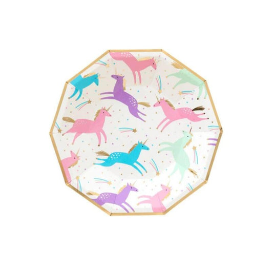 Unicorn Plates Disposable Party Supplies * 8PCs