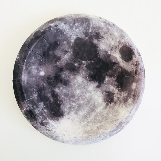 Moon Disposable Paper Plates 6 inch Party Supplies Small Plate * 8PCs