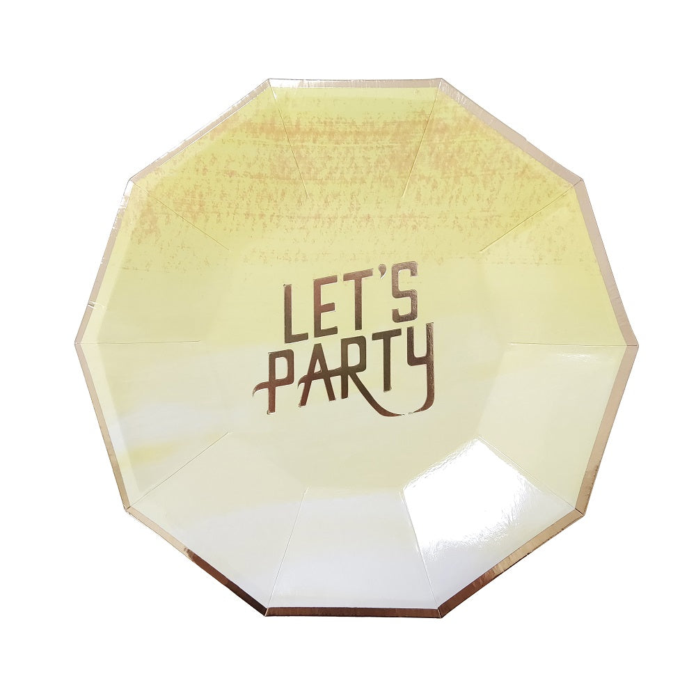 Let's Party Disposable Plates Paper Tableware Set for 8