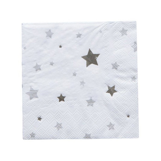 100PCs Silver Star Paper Napkins Tissue 10*10 inch