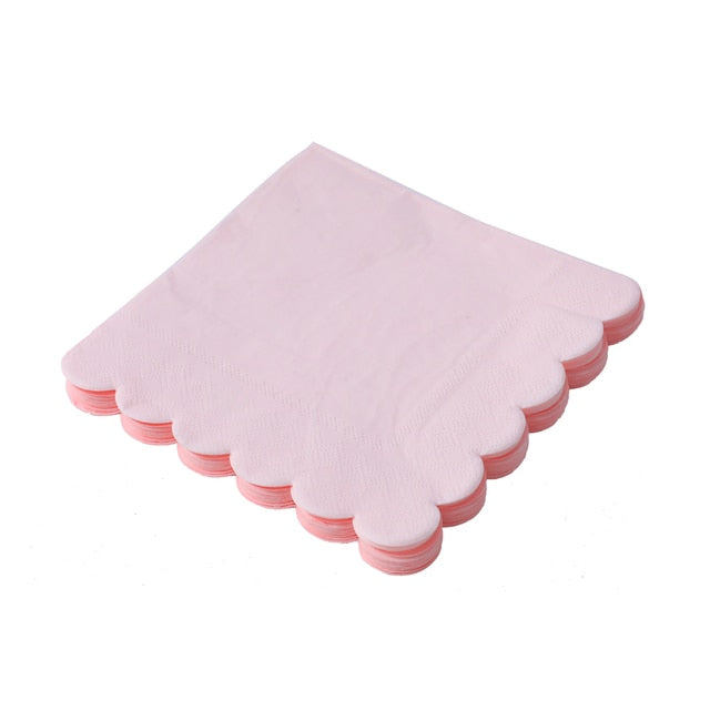 16PCs Solid Pink Paper Napkins For Decoupage Luncheon Home Party Decorations 3-Ply 33cm