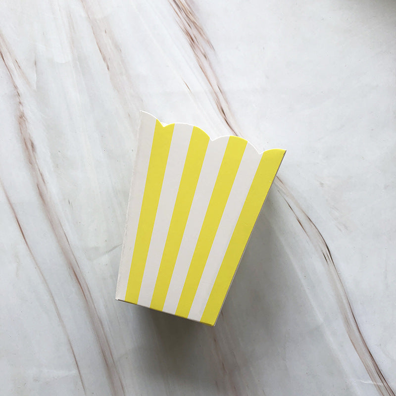 12PCs/Set Stripe Chips Popcorn Boxes Party Supplies Decoration Candy Case